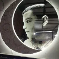 آینه ماه و عکس ، آینه متن دار رو میزی، لوگو ، برند