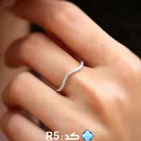 انگشتر نقره مینیمال جواهری