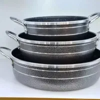 ماهیتابه گرانیت لب چدن سه عددی