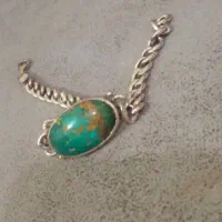 دستبند نقره با سنگ فیروزه اصل|جواهرات|بهشهر, |دیوار