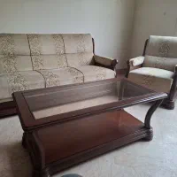 مبل 7 نفره چوبی|مبلمان خانگی و میز عسلی|تهران, هروی|دیوار