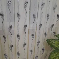 پرده حریر طرح لیلیوم|پرده، رانر، رومیزی|چابهار, |دیوار