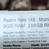 Redmi note 14s نو کمتر از یک هفته کار|موبایل|میناب, |دیوار