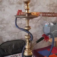 قلیون تنه برنجی زغال گیر هم برنجی کاملا سالم|کلکسیون و سرگرمی|پاکدشت, پاکدشت (مامازند)|دیوار