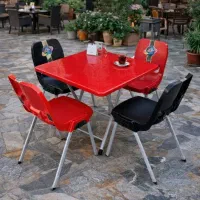 میز و صندلی ناهارخوری غذاخوری پلاستیکی روژین1848