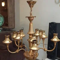 لوستر پنج شاخه طلا کوب
