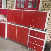 سلام میز جزیره اوپن نهار خوری کابینت کامل فلز ی