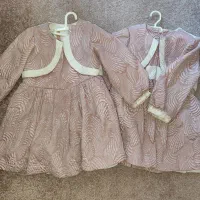 پیراهن ژاکارد دخترانه دوقلویی