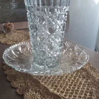 گلدان کریستال قدیمی دکوری