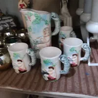 پارچ و لیوان دکوری عتیقه