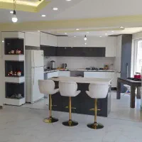 کابینت هایگلاس سفید طوسی