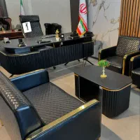 صندلی میز مبلمان اداری پویان نوار طلایی و مدیریت