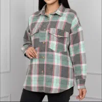 پیراهن و کراپ چهارخونه پشمی عمده