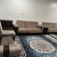 مبل 9نفره تمیز ترکیب رنگ نسکافه ای قهوه ای