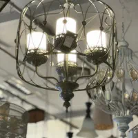 لوستر برنزی ۴ شعله