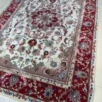 جفت ۶متری فرش دستباف طرح تبریز گل ابریشم اقساطی