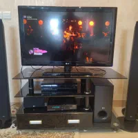 میز تلویزیون شیشه ای سالم