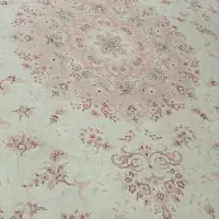 فرش ۱۲متری کرم گل بهی ضخیم وجان دار