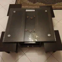 میز جلو مبلی کشو دار  به همرا چهار عسلی