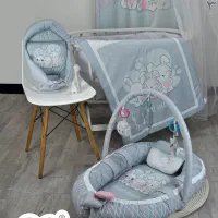 سرویس خواب نوزاد 6 تکه دورو مخمل ((سیسمونی شکیبا))