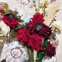 گل رز و گل توپی دوازده شاخه|گل مصنوعی|اسدآباد, |دیوار