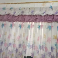 پرده اتاق خواب ۲جفت به همراه چوب پرده