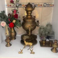 سرویس کامل سماور زغالی برنجی