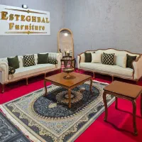 ست ۸ نفره کویین فرانسوی با جلومبلی عسلی