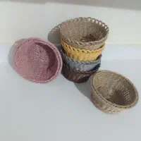 سبد دستبافت پلاستیکی