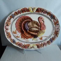 دیس قلم آبی و نقش طاووسی|ظروف سرو و پذیرایی|رشت, معلم|دیوار