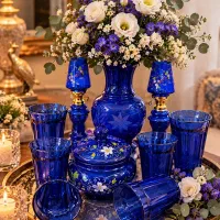 ظروف لاجوردی بکر قدیمی