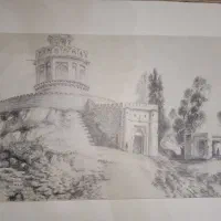 تابلو سیاه قلم/چهره با پاستل/طبیعت بی جان با ذغال|تابلو، نقاشی، عکس|قم, حاج زینل|دیوار