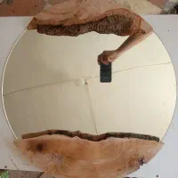 ساعت رزینی،اینه چوبی،عسلی ،جلومبلی