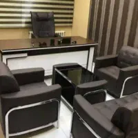 مبل نیمست اداری میز مدیریت مدرن صندلی توری پیشخوان