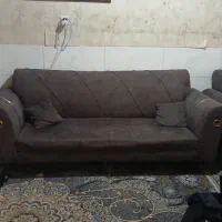 مبل راحتی ۷ نفر توسی طلایی پایه فلزی|مبلمان خانگی و میز عسلی|قم, دروازه ری|دیوار