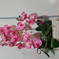گل ارکیده مصنوعی با گلدان سرامیکی