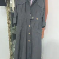 شلوار گن دار و پنج دست مانتو یلدایی با لیبل