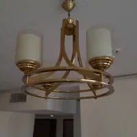 لوستر ۴ شاخه طلایی در حد نو