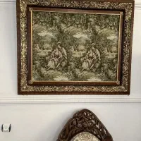 ساعت تابلو فرش و وان یکاد تابلو مسی