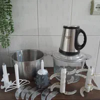 خردکن دوکاسه و سه تا تیغ شش تیغ با سیر پوست کن|خردکن، آسیاب، غذاساز|تهران, تهران‌نو|دیوار
