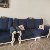 مبل راحتی مخمل۷ نفره نیم استیل