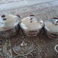 دو سرویس قابلمه استیل سوفرام وتابه تک لایف اسمایل|ظروف پخت‌وپز|پاوه, |دیوار