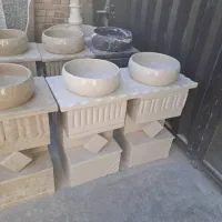 روشویی سنگی کابینتی pvc با آینه باکس با چک صیادی