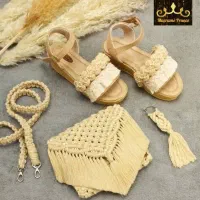 پذیرش سفارش عمده دمپایی و کیف مکرومهبافت|کیف، کفش، کمربند|کرج, باغستان|دیوار