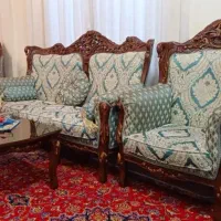 مبل استیل ۹ نفره چوب گردو|مبلمان خانگی و میز عسلی|تهران, حبیب الله|دیوار