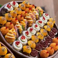 فینگرفودفینگر فود کیک دسرحکاکی میوه آرایی