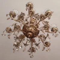 لوستر 8 شاخه 2 گل با 3 طوقه|لوستر و چراغ آویز|تبریز, |دیوار