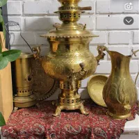 سماور برنجی ذغالی