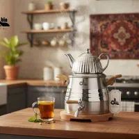 کتری قوری استیل شیر دار