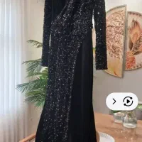 لباس مجلسی مخمل پولکی